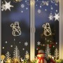 Luces de Navidad Muñeco de Nieve 2 piezas 35 LEDs blanco cálido