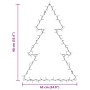 Luces de Navidad Silueta de Árbol 115 LEDs blanco cálido