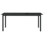 Mesa de jardín de aluminio y vidrio negro 190x90x74cm en Mesas de jardín | Comprar online en Foro24