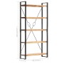 5-stufiges Regal 90x30x180 cm aus massivem Akazienholz von vidaXL, Bücherregale und Regale - Ref: Foro24-286587, Preis: 193,9...