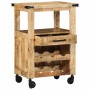 Carro de Cocina Marrón 55 x 40 x 80 cm Madera de mango maciza