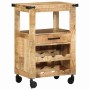 Carro de Cocina Marrón 55 x 40 x 80 cm Madera de mango maciza