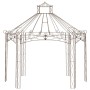 Pérgola de jardín marrón antiguo 400x258x378 cm hierro