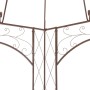 Pérgola de jardín marrón antiguo 400x258x378 cm hierro