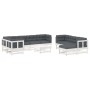 Gartenmöbel-Set 10-teilig und weiße Massivholzkissen von vidaXL, Gartensets - Ref: Foro24-3186075, Preis: 922,90 €, Rabatt: %
