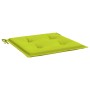 Cojines de silla de jardín 4 uds tela Oxford verde 40x40x4 cm