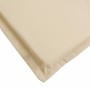 Cojín de tumbona de tela Oxford beige 186x58x4 cm