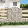 Cestas de gaviones 9 uds forma de arco hierro 200x30x220/240 cm