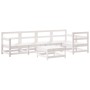6-teiliges Gartenmöbel-Set und weiße Massivholzkissen von vidaXL, Gartensets - Ref: Foro24-3185998, Preis: 505,99 €, Rabatt: %