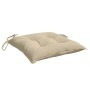 Cojines de silla de jardín 4 uds tela Oxford beige 40x40x7 cm