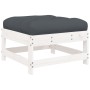 6-teiliges Gartenmöbel-Set und weiße Massivholzkissen von vidaXL, Gartensets - Ref: Foro24-3185998, Preis: 505,99 €, Rabatt: %