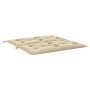 Cojín de banco de jardín tela Oxford beige 100x(50+50)x7 cm