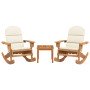 Juego de muebles de jardín Adirondack 3 piezas madera acacia