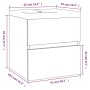 Mueble de baño con lavabo madera contrachapada gris Sonoma