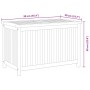 Caja de almacenaje de jardín madera maciza de teca 90x50x58 cm