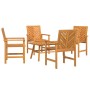 Conjunto de Sofás de Jardín Marrón Madera maciza de Acacia