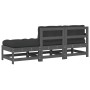 3-piece garden sofa set with gray solid wood cushions by vidaXL, Modular outdoor sofas - Ref: Foro24-825599, Price: 256,92 €,...