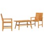 Conjunto de Sofás de Jardín Marrón Madera maciza de Acacia
