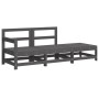 3-piece garden sofa set with gray solid wood cushions by vidaXL, Modular outdoor sofas - Ref: Foro24-825599, Price: 256,92 €,...