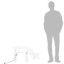 Figura de reno Navidad 3 unidades blanco cálido 73x31x45 cm