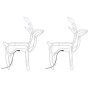 Figura de reno Navidad 3 unidades blanco frío 76x42x87 cm