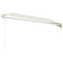 Toldo retráctil aluminio y tela color crema 5x3 m