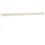 Toldo retráctil aluminio y tela color crema 5x3 m