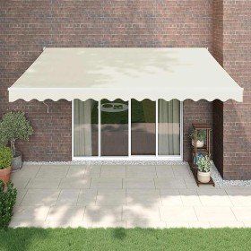 Toldo retráctil automático color crema 4x3 m Toldo retráctil automático color crema 4x3 m