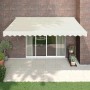 Toldo retráctil automático color crema 4x3 m