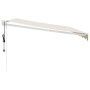 Toldo retráctil automático color crema 4x3 m