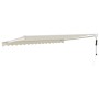 Toldo retráctil automático color crema 4x3 m