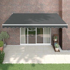 Toldo retráctil automático gris antracita 4x3 m Toldo retráctil automático gris antracita 4x3 m