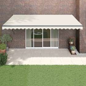 Toldo retráctil automático color crema 5x3 m Toldo retráctil automático color crema 5x3 m