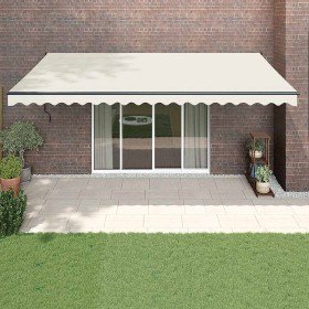 Toldo retráctil automático color crema 5x3 m Toldo retráctil automático color crema 5x3 m