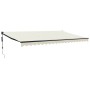 Toldo retráctil automático color crema 5x3 m