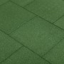Losetas de goma protección de caídas 12 uds verde 50x50x3 cm