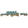 5-teiliges Gartenmöbel-Set mit Kissen aus imprägniertem Kiefernholz von vidaXL, Gartensets - Ref: Foro24-3186150, Preis: 887,...