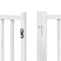 Puerta de perros plegable 12 paneles madera álamo blanca 600 cm en Casetas y cercados para perros | Comprar online en Foro24