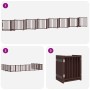 Puerta de perros plegable 15 paneles madera álamo marrón 750 cm