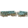 Gartenmöbel-Set 10-teilig und Kissen aus imprägniertem Kiefernholz von vidaXL, Gartensets - Ref: Foro24-3186087, Preis: 870,9...