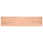 Encimera baño madera maciza tratada marrón claro 220x50x(2-4)cm