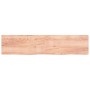 Tablero mesa madera roble tratada marrón claro 220x50x(2-4) cm