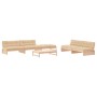 6-teiliges Gartenmöbel-Set und Massivholzkissen von vidaXL, Gartensets - Ref: Foro24-3186123, Preis: 810,31 €, Rabatt: %