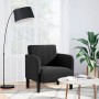 Sillón con reposabrazos Terciopelo negro 54 cm