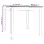 Mesa de comedor de jardín madera maciza de teca 85x85x75 cm