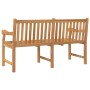 Banco de jardín de madera maciza de teca 150 cm