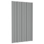 Panel para tejado acero galvanizado gris 12 unidades 80x45 cm