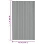 Panel para tejado acero galvanizado gris 12 unidades 80x45 cm