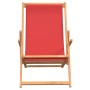 Silla de playa plegable de madera maciza de teca rojo en Sillas de jardín | Comprar online en Foro24