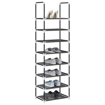 Zapatero 8 niveles negro 44x28x145 cm tejido no tejido
